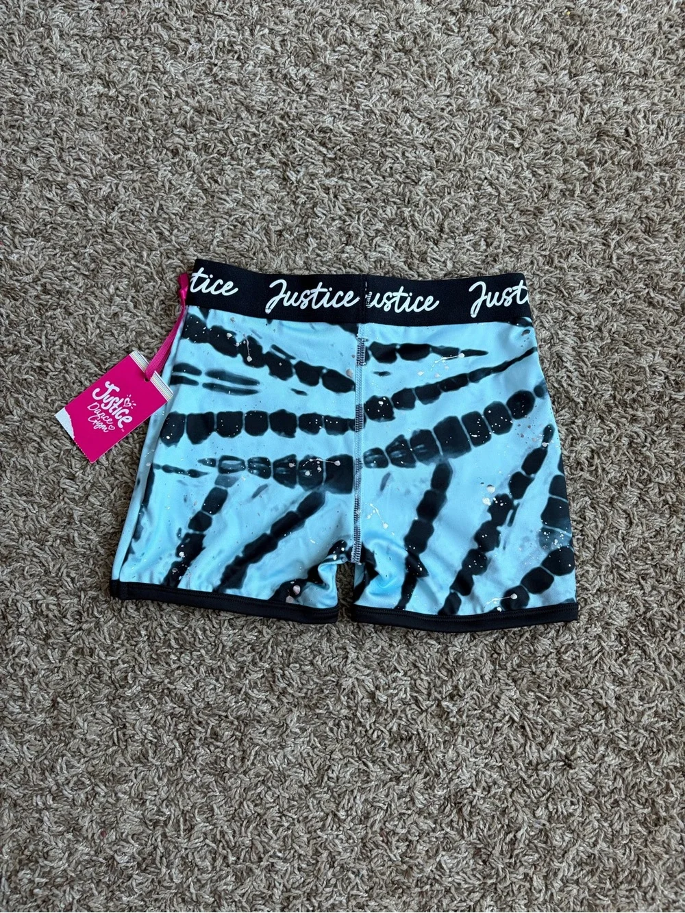 Justice radial dye short blue multi